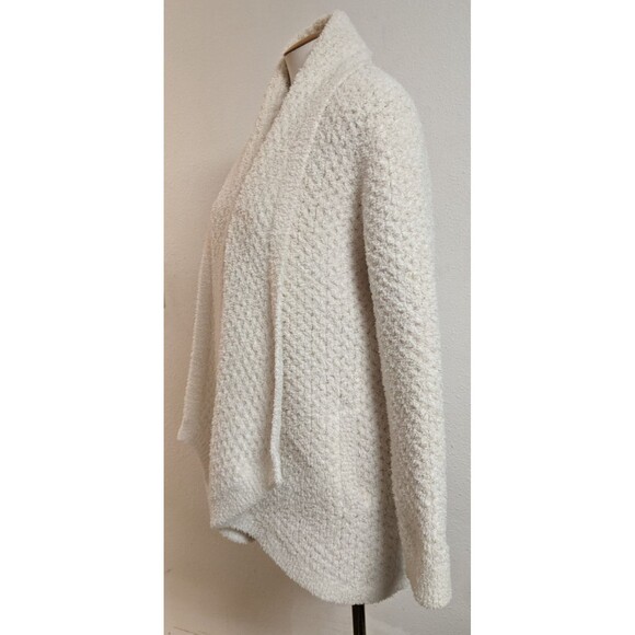 Women's Cream Color CozyChic® Honeycomb Shawl Cardigan Sweater Medium - Picture 5 of 13